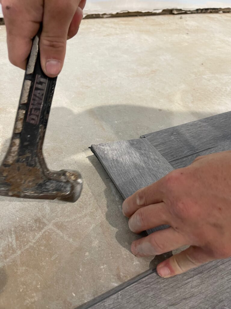 Vinyl Plank Flooring Installation Basement Remodel Before and After