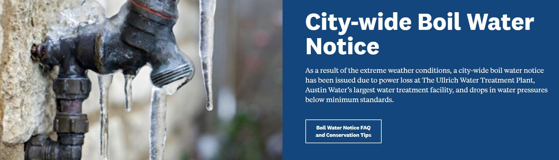 Austin under citywide Boil Water Notice Four Points News
