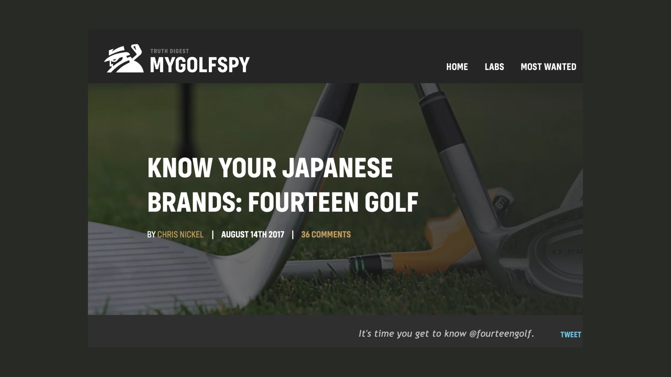 KNOW YOUR JAPANESE BRANDS FOURTEEN GOLF Fourteen Golf