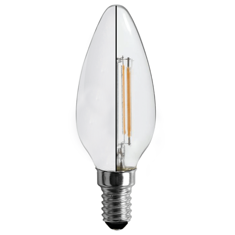Lot de 3 ampoules LED filaments E14 flamme > Foxlight
