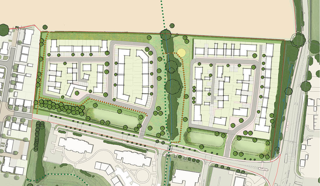 Consent for 105 new homes, Bromyard Road Worcester FPCR Environment