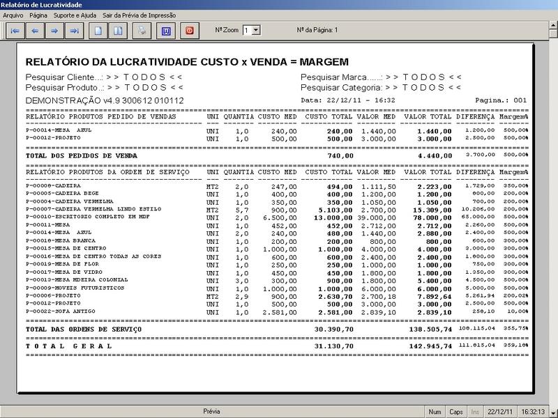 Programa para Marcenaria com Ordem de Serviço, Orçamentos e Financeiro