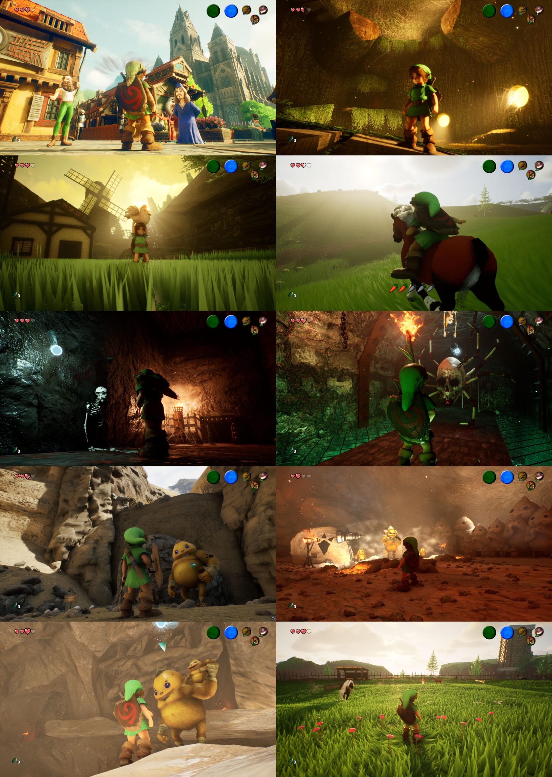 I took some screenshots of CryZENx's UE5 Zelda Ocarina of Time fan