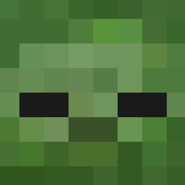 Minecraft Zombie Head Pattern