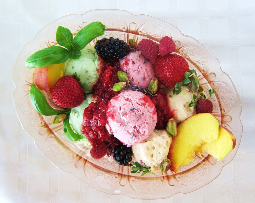 Fruits of Summer Ice Cream Sundae Fragrant Vanilla Cake
