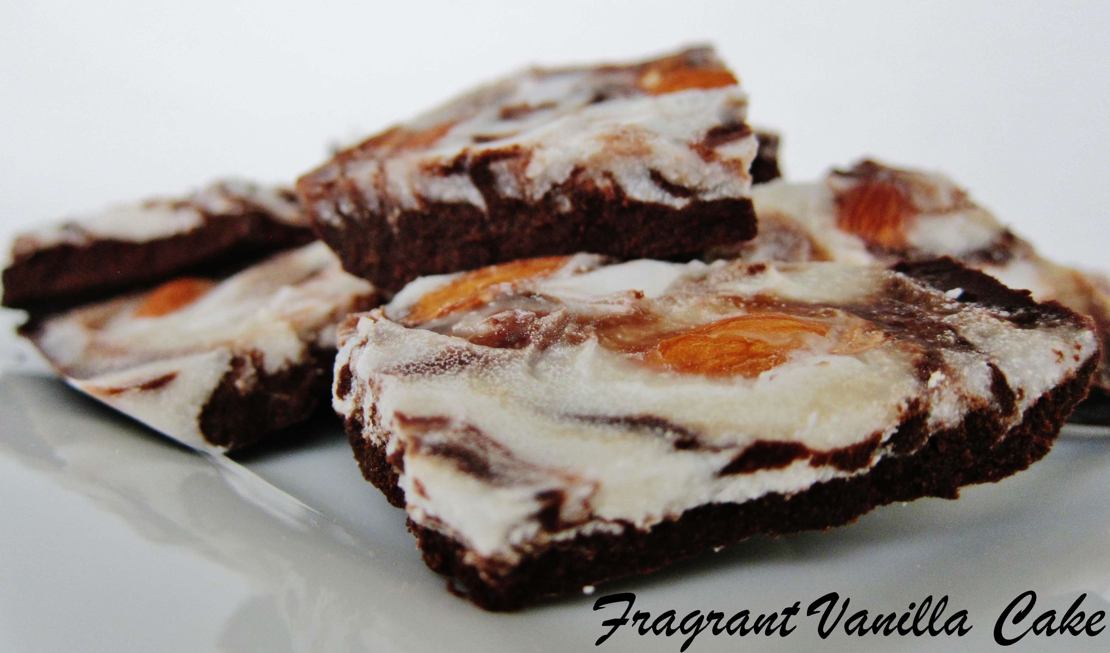 Raw Almond Joy Bark Fragrant Vanilla Cake