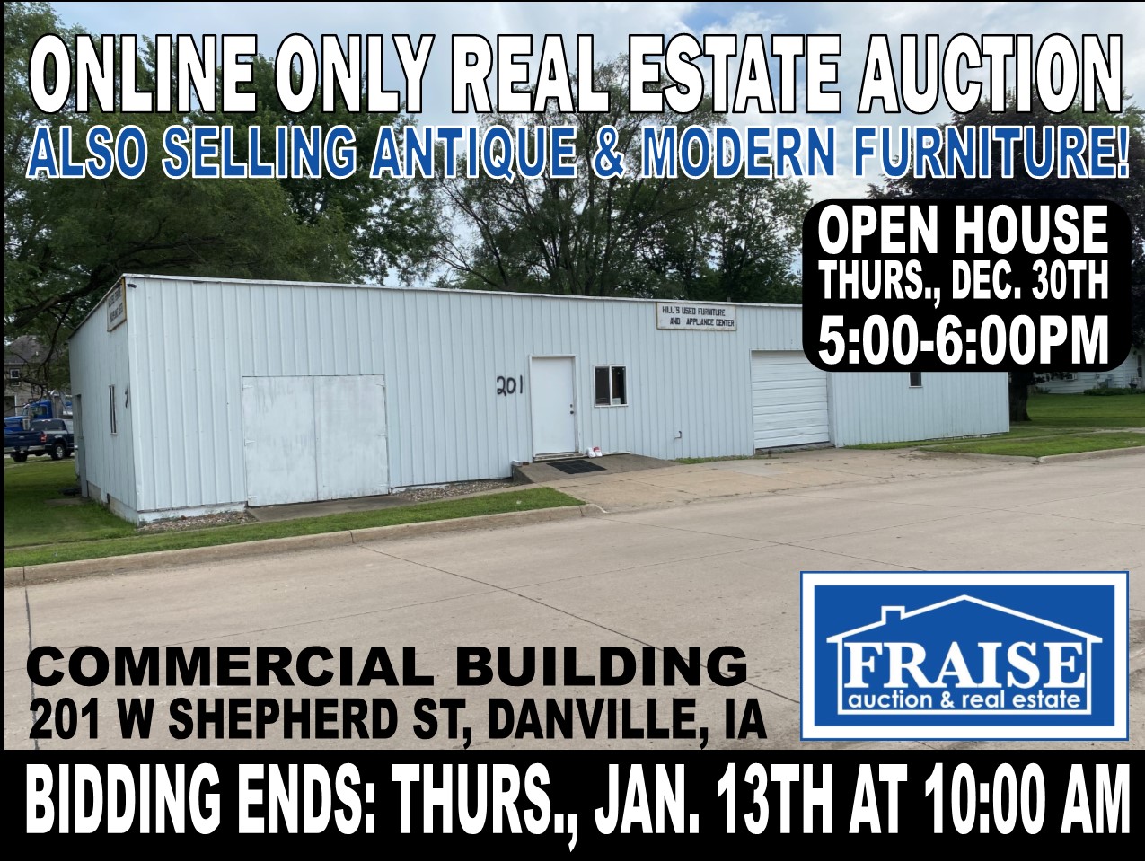 HILLS USED FURNITURE LIQUIDATION AUCTION Fraise Auction & Real Estate