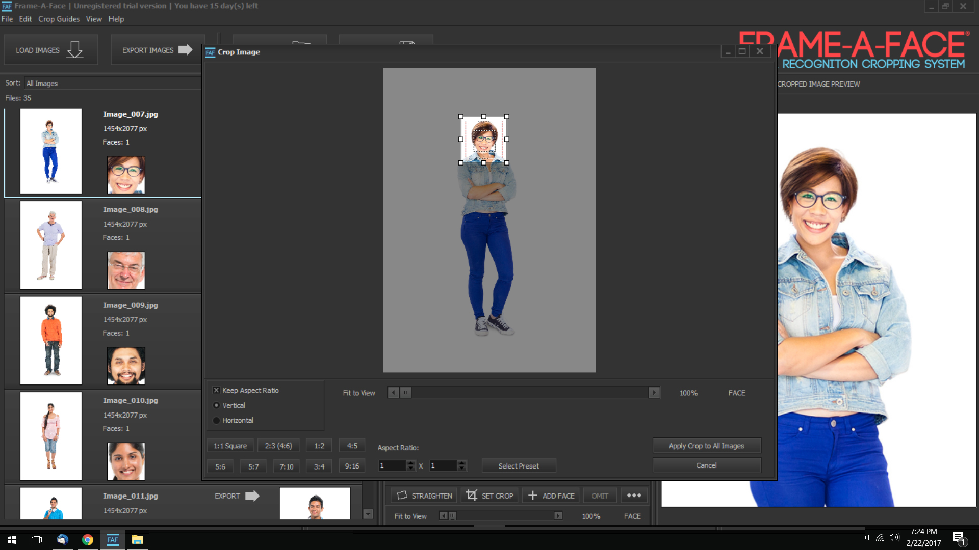FrameAFace Intelligent Image Cropping System