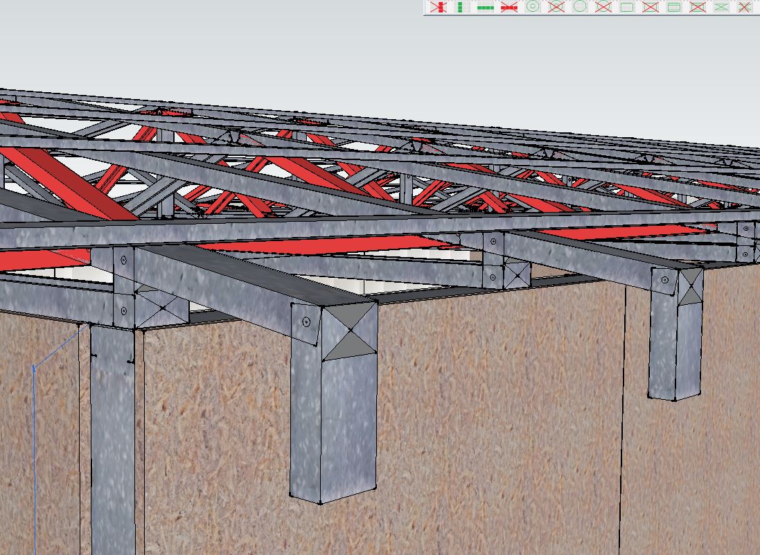 Roof Overhang FrameBuilder MRD Steel Building Designer