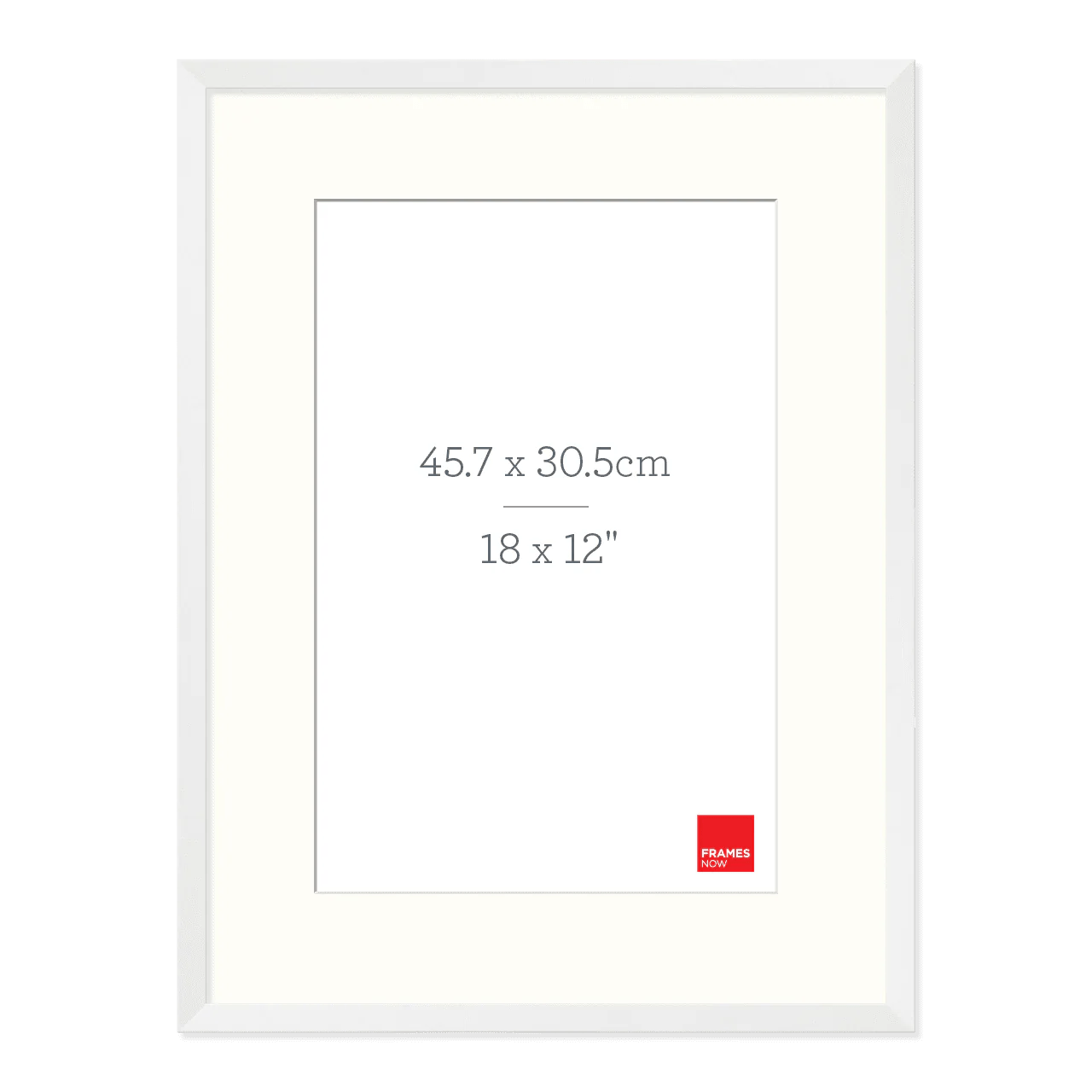 Premium Matte White Box Picture Frame with Matboard for 45.7 x 30.5cm