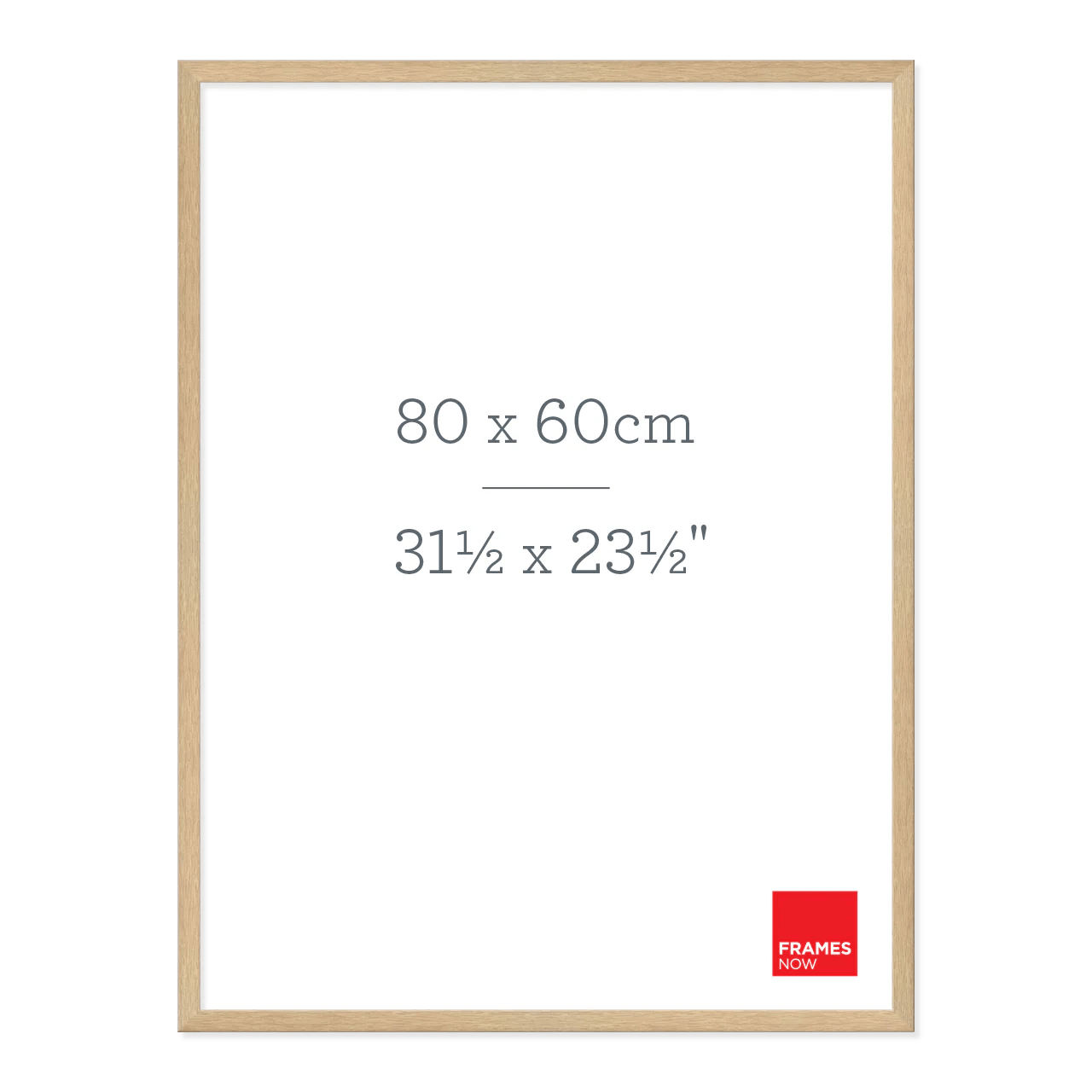 Premium Natural Oak Picture Frame for 80 x 60cm Artwork Frames Now