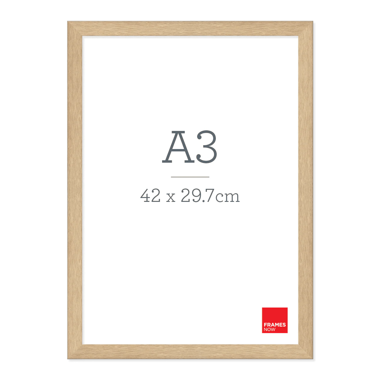 Premium Natural Oak Picture Frame for A3 Artwork Frames Now