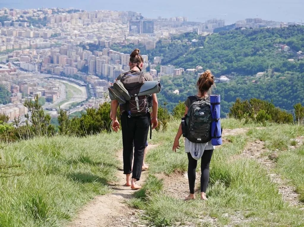piedi scalzi Parco delle Mura