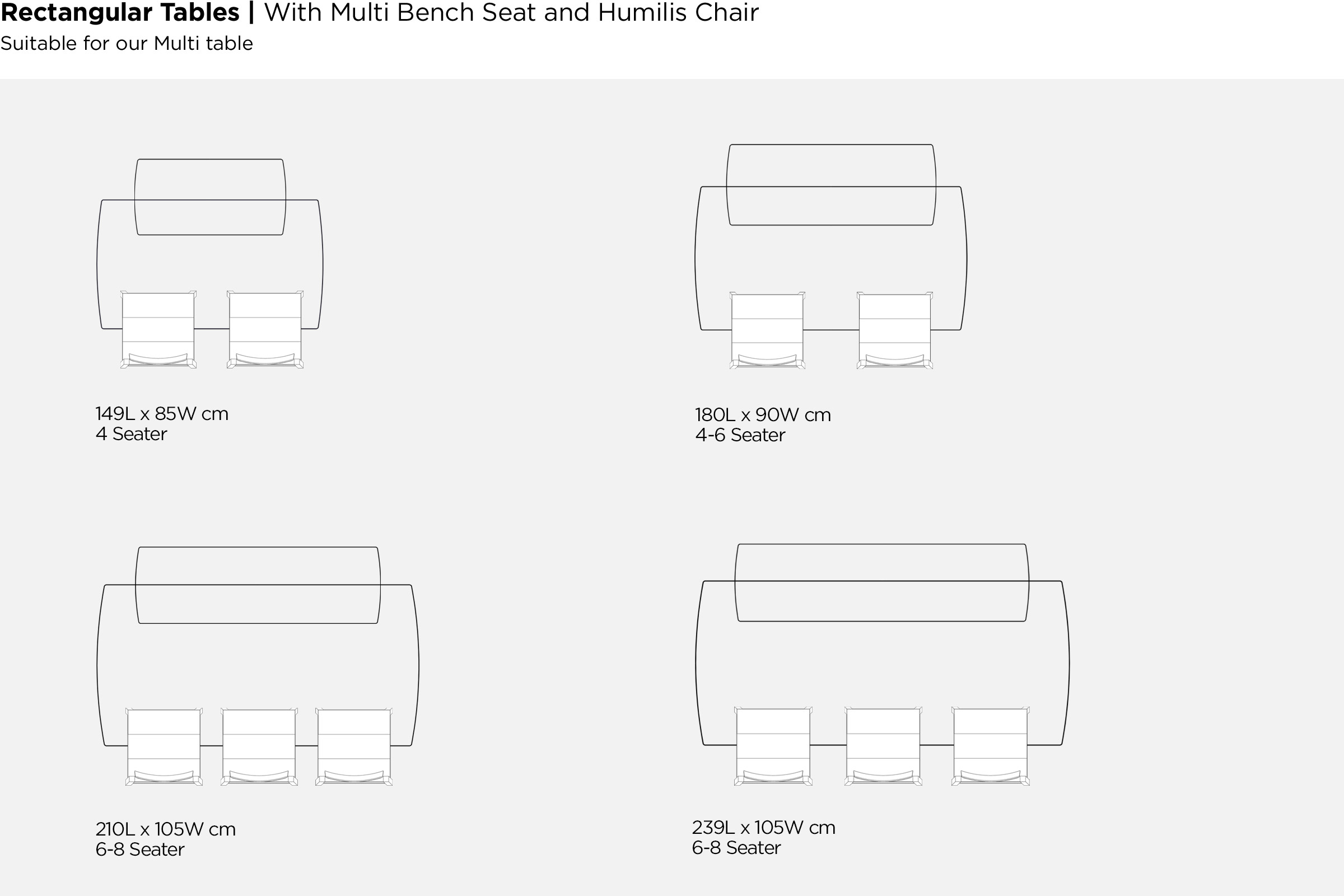 Effortless table size guide by local Australian designers