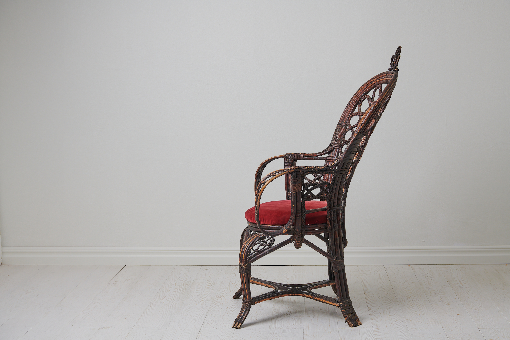 Antique Woven Basket Chair Frånö Antik