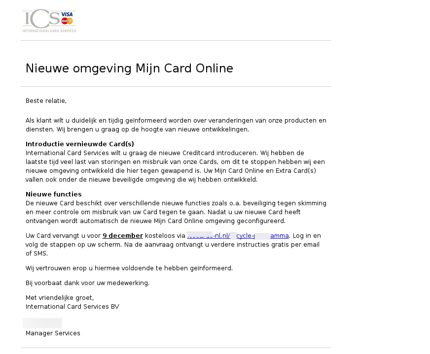 Nieuwe Omgeving Mijn Card Online - Fraudehelpdesk