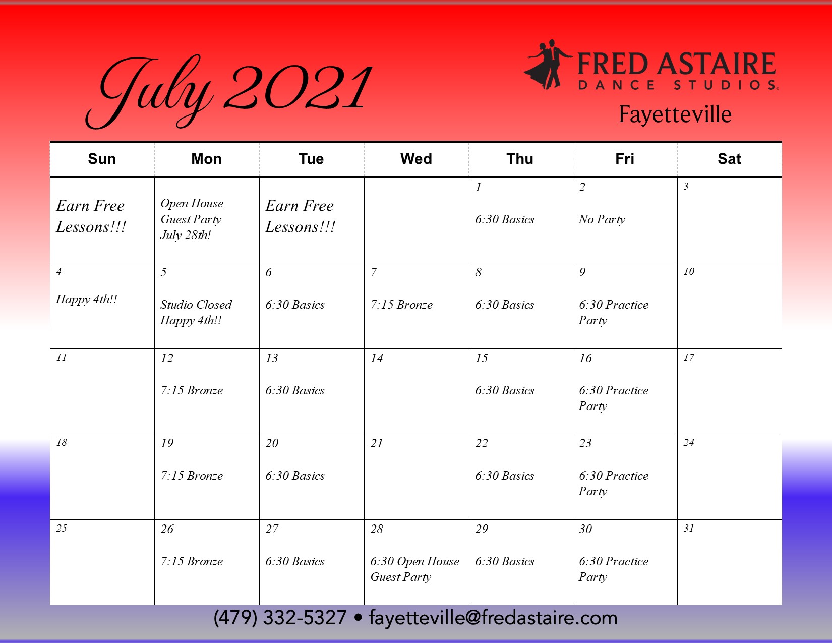 nwa events calendar Event Calendar Fred Astaire Dance Studios of Fayetteville