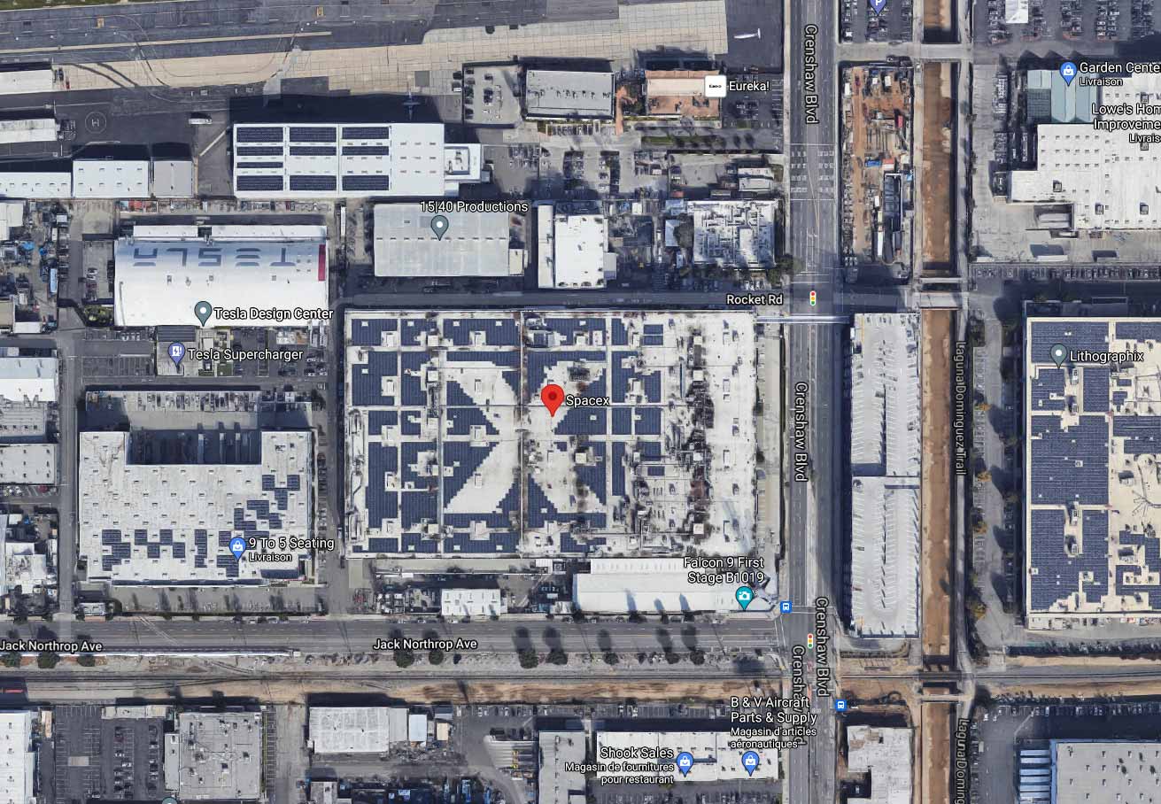 Quand Google Maps révèle un détail intriguant sur le siège de SpaceX