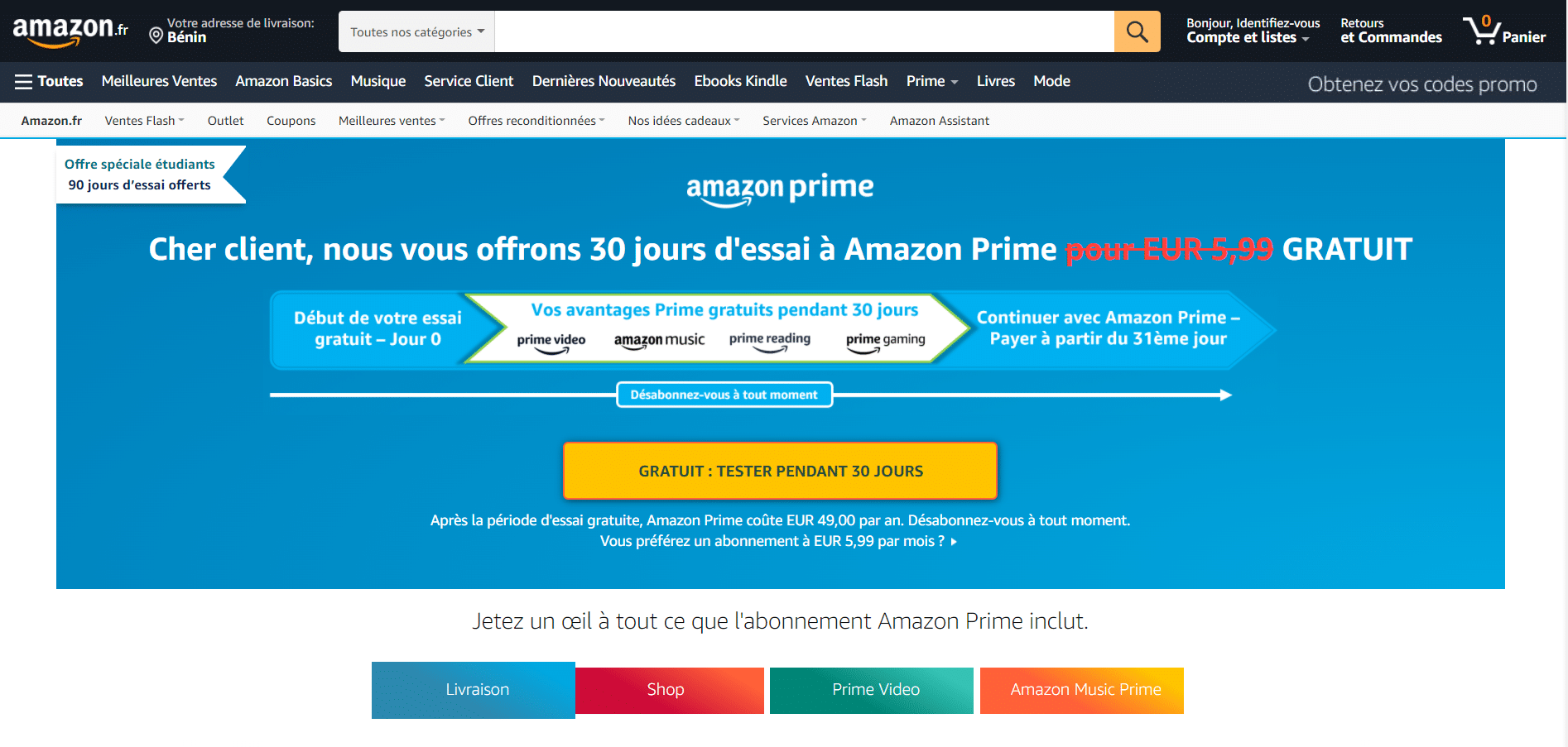 Amazon Prime Vidéo Tarifs, abonnement, catalogue