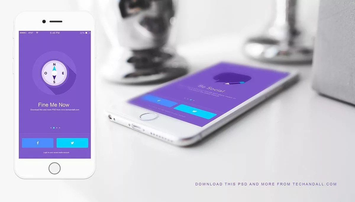 iOS App Showcase Mockup PSD Free Mockup