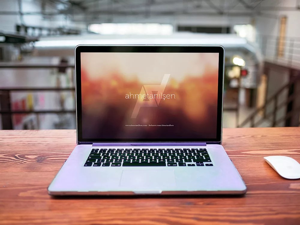 2FrontViewMacbook Free Mockup