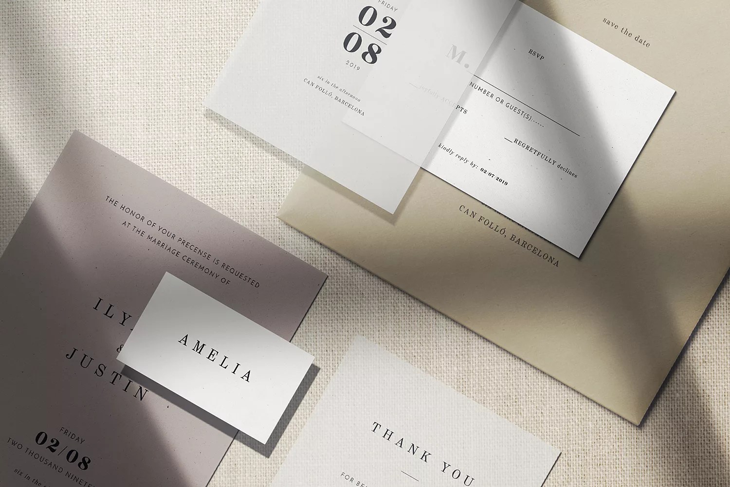 Paper Mockup Scene PSD Free Mockup