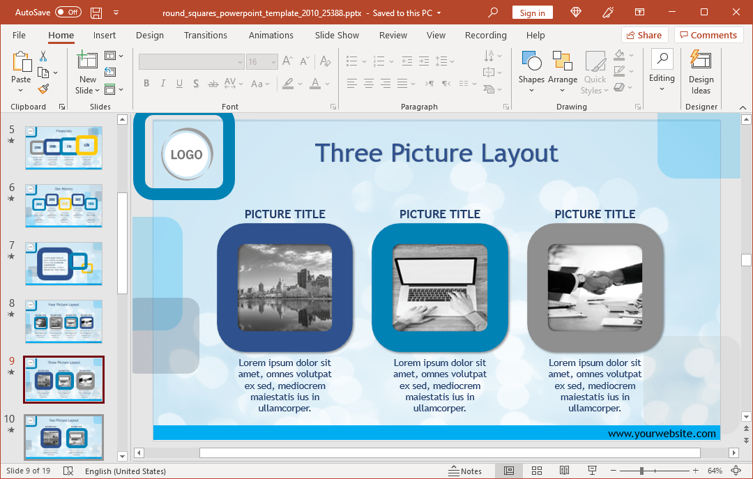 ThreepicturelayoutforPowerPoint FPPT