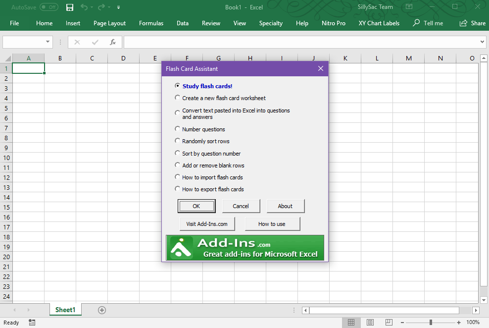 Create Flashcards in Office Excel FPPT