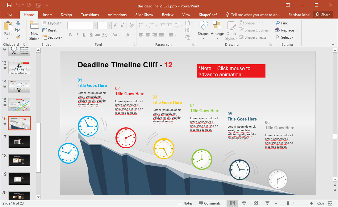Clocks Falling Off Cliff FPPT