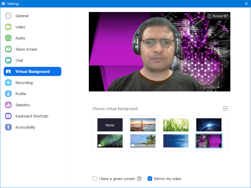 custom video background for zoom FPPT