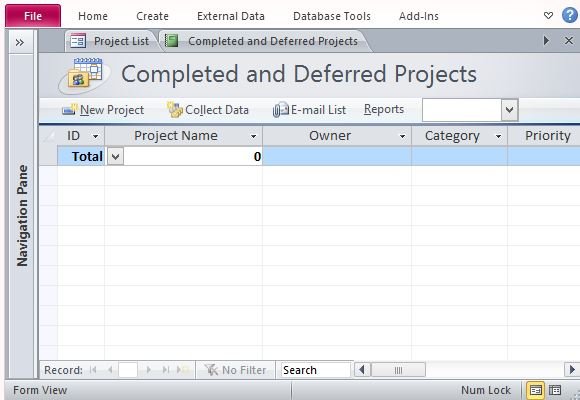 Free Project Management Template For Access