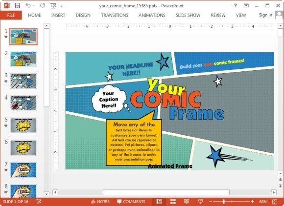 Animated Comic Template For PowerPoint Presentations