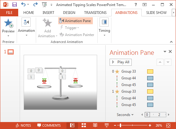Free Animated Tipping Scales PowerPoint Template