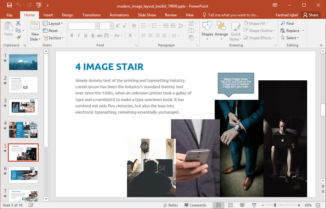 Animated Modern Image Layout PowerPoint Template Animated Modern Image Layout PowerPoint Template