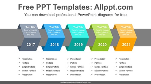 Square Bands PowerPoint Diagram for free