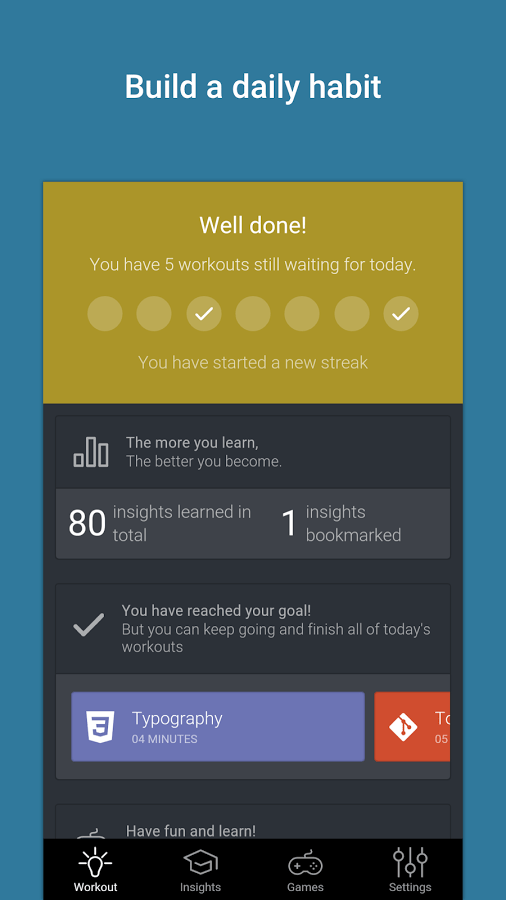 Practice Better App Android / iPhone and Android Mobile Apps for