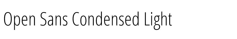 Open Sans Condensed free font