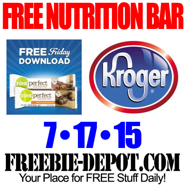 FREE Zone Perfect Nutrition Bar Kroger Freebie Friday Download FREE