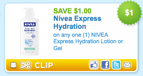 New $1.00 off Nivea Express Hydration Lotion Printable Coupon