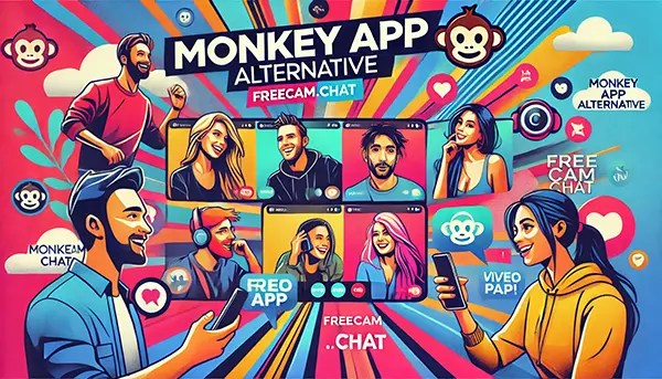 Monkey App Chat de Vídeo Aleatório Grátis - FreeCam.Chat