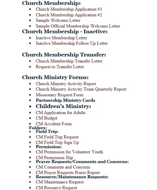 Free Church Forms CD (FCF CD)