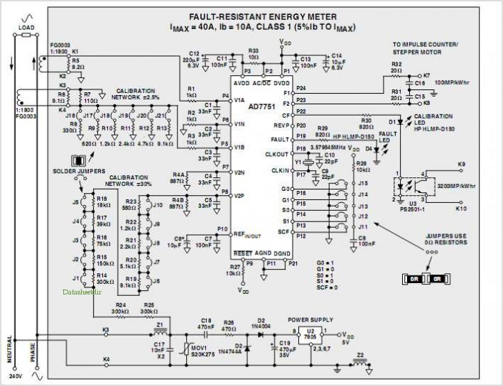 A Tamperresistant Watthour Energy Meter Based On The Ad7751 And Two