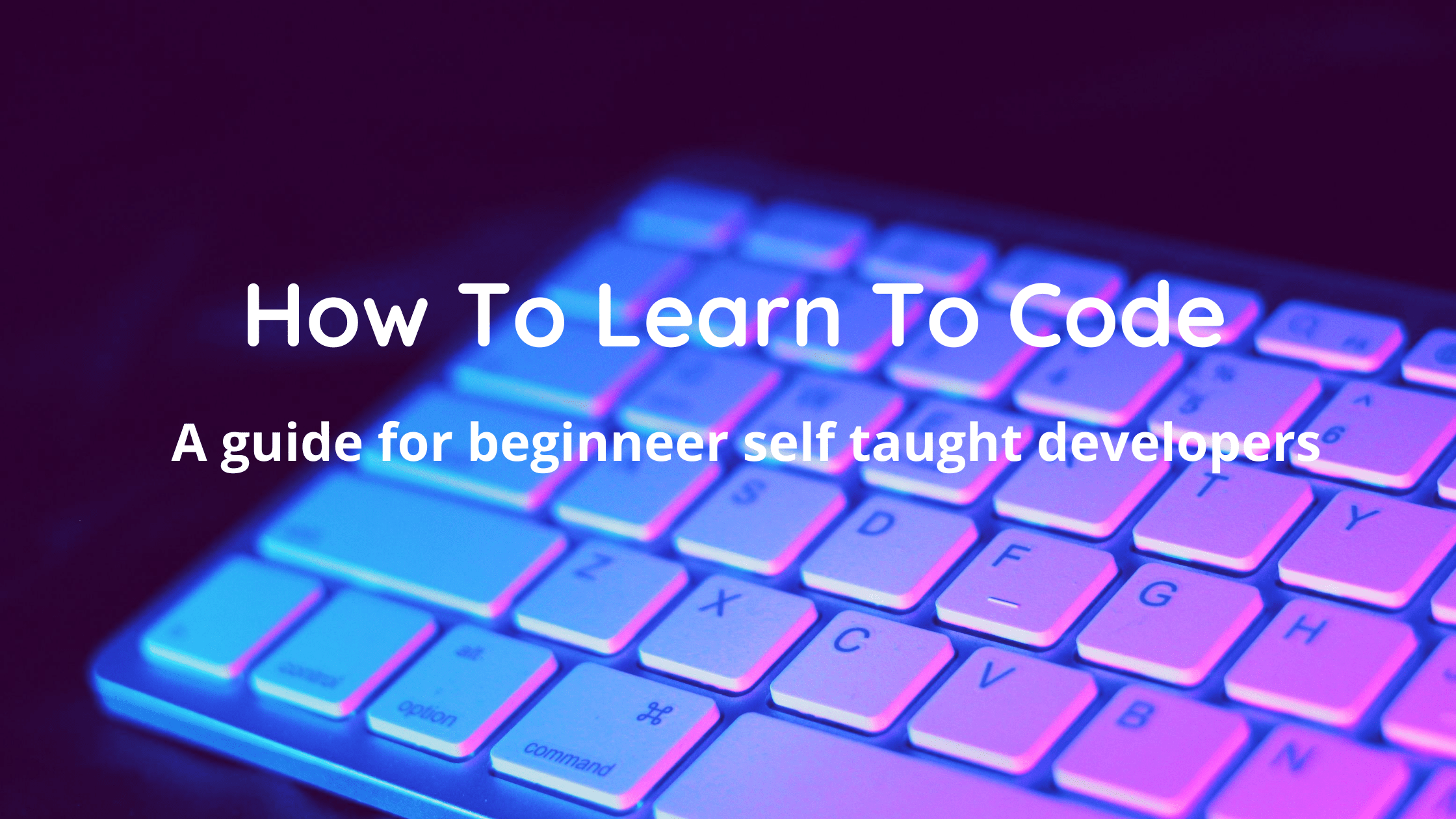 The SelfTaught Developer's Guide to Learning How to Code