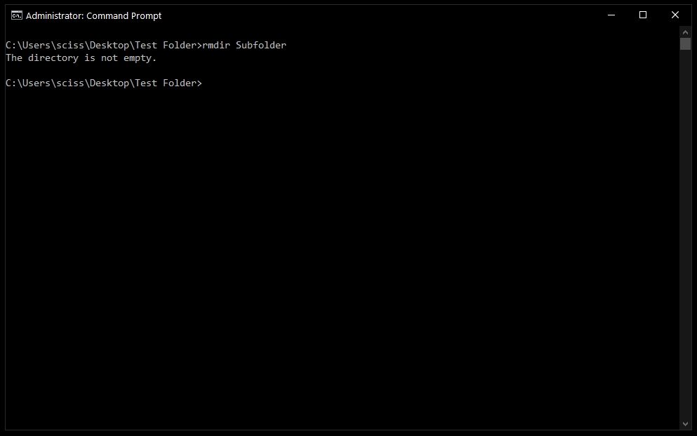 Remove directory cmd windows