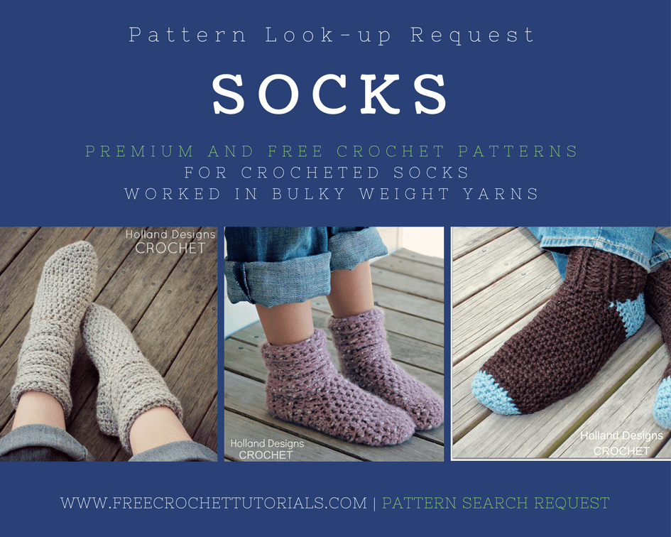 Crochet Socks Patterns Pattern Lookup • Free Crochet Tutorials
