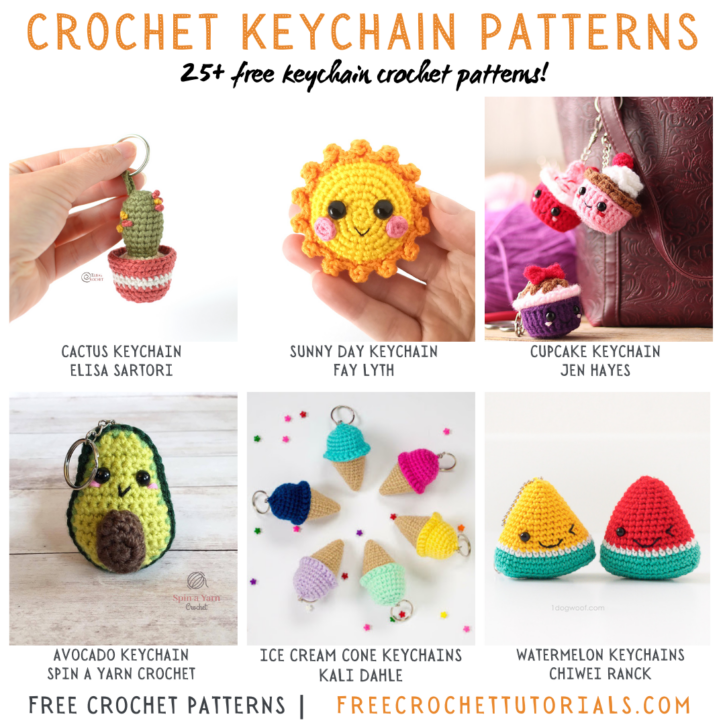 Crochet Keychain Patterns • Free Crochet Tutorials and Patterns