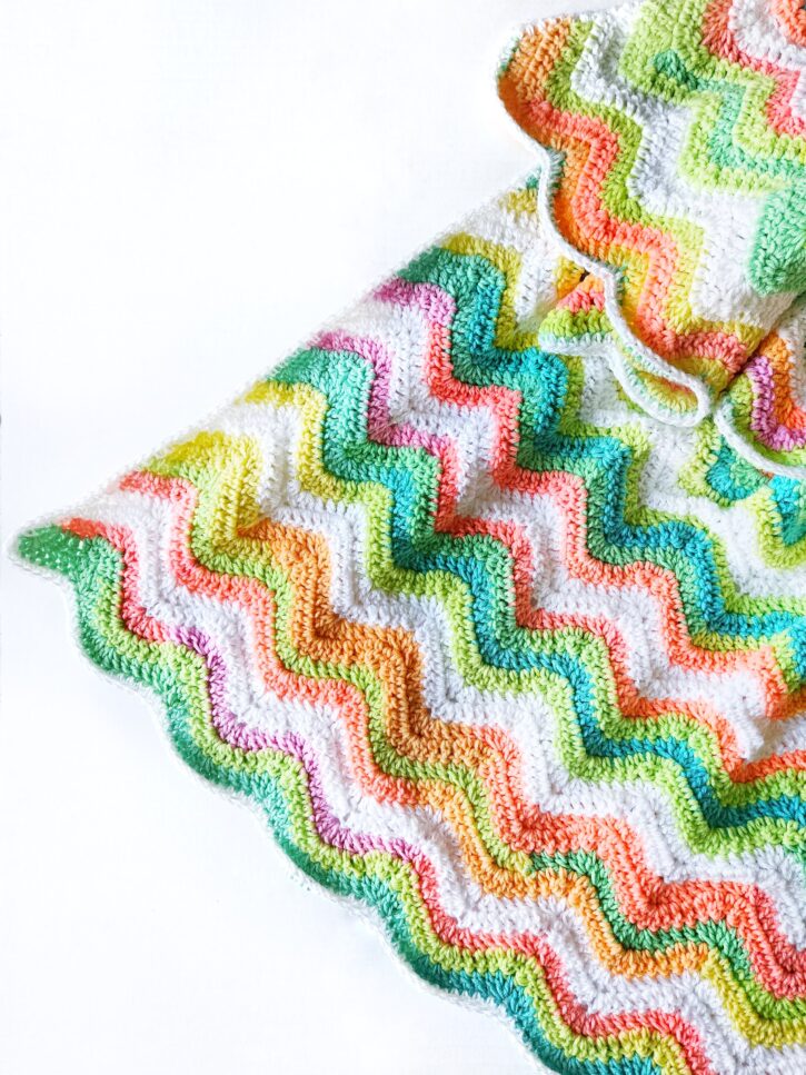 Rainbow Ripple Blanket • Free Crochet Tutorials and Patterns