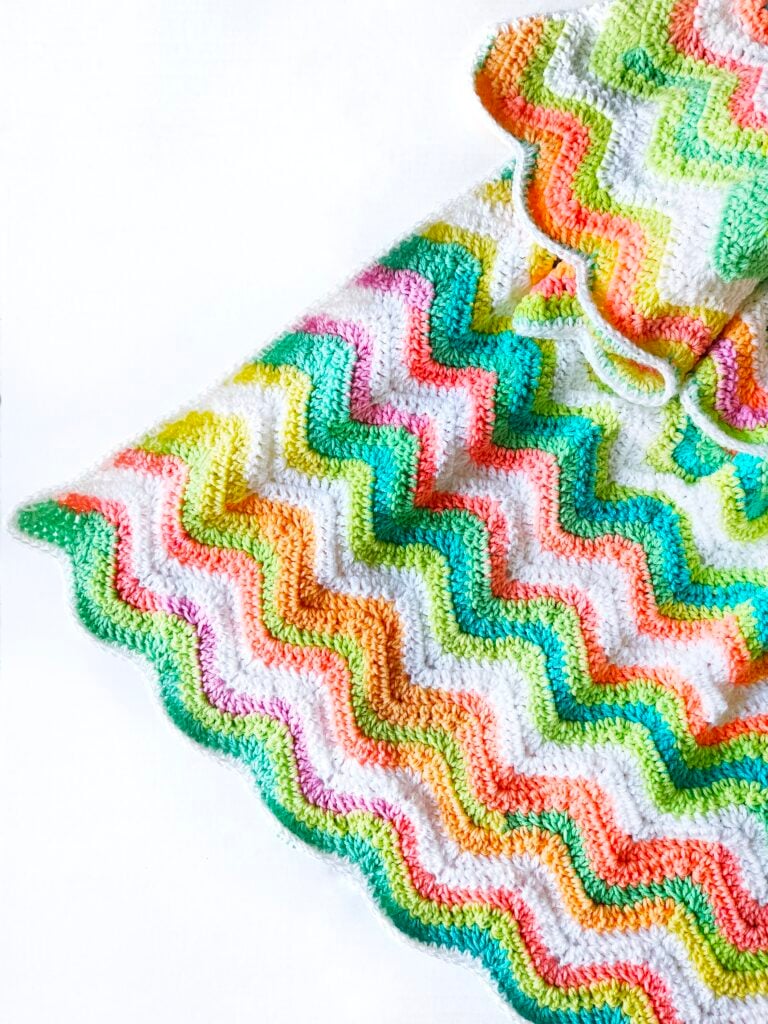 Rainbow Ripple Blanket • Free Crochet Tutorials and Patterns