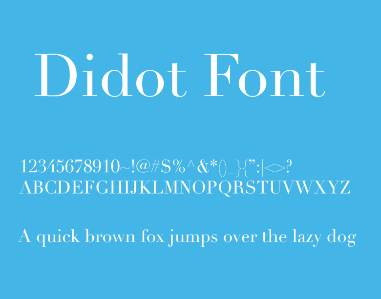 didot font free download