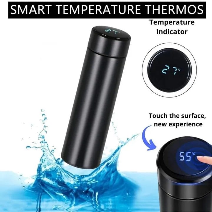 500ml Smart Thermos Water Bottle, Temperature Water Bottle, LED Temperature Display Vacuum Flask